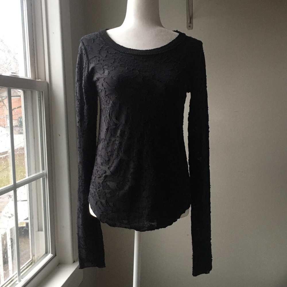 We the Free Black Lace Top